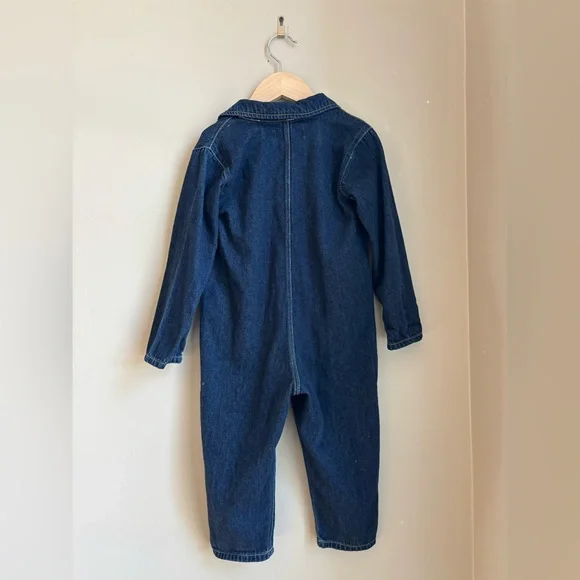 Zara Kids Denim Coverall Jumpsuit 3-4Y | Utility One Piece Boiler Suit Blue - Picture 2 of 3